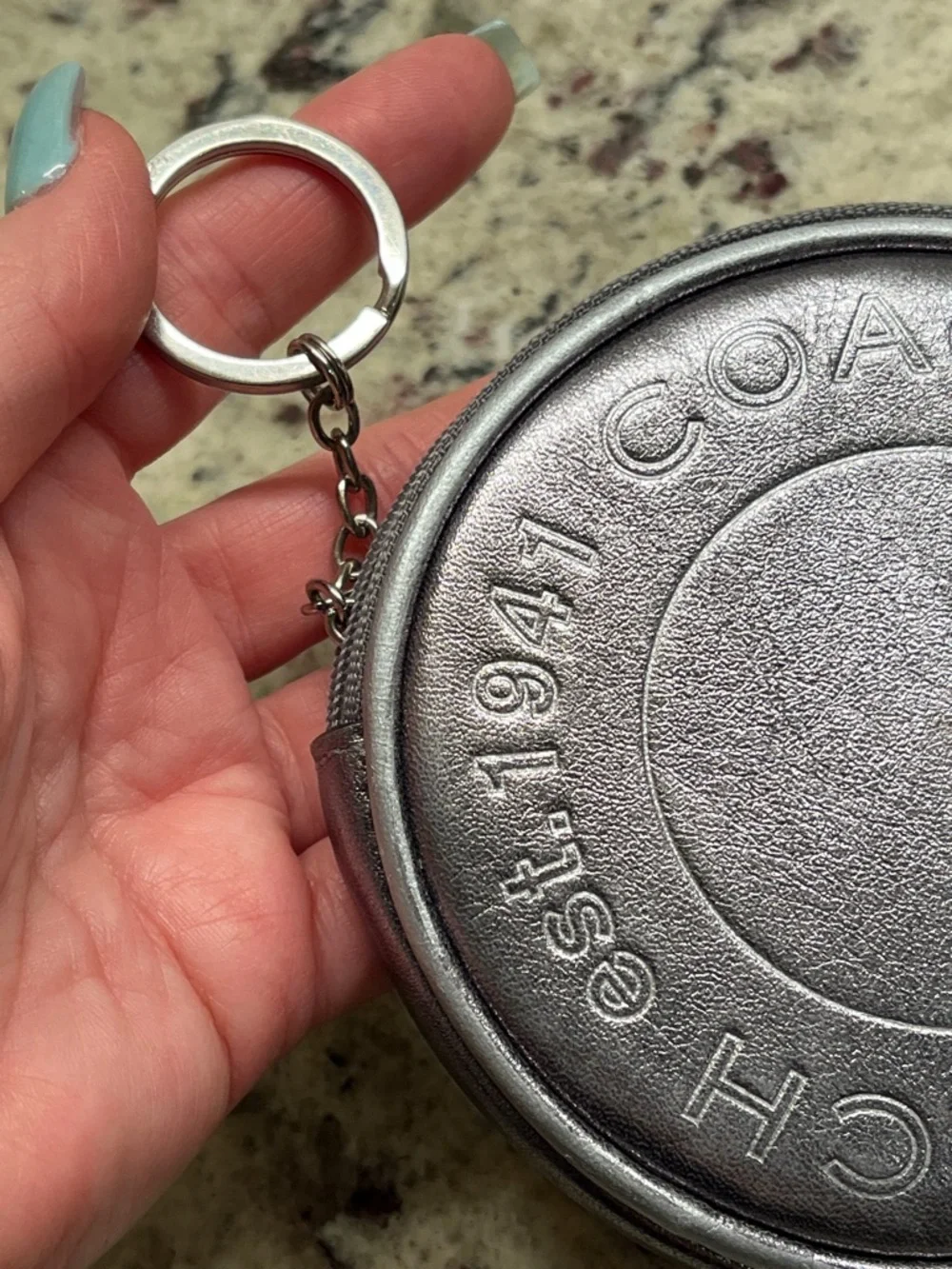 Coach 1941 Metallic Silver Coin Purse EUC - Picture 8 of 9